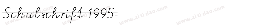 Schulschrift 1995字体转换